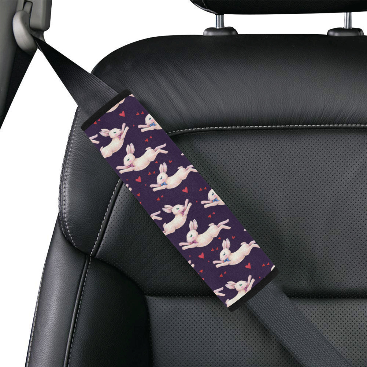 Rabbit Pattern Print Design RB016 Car Seat Belt Cover