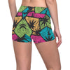 Palm Tree Pattern Print Design PT09 Yoga Shorts