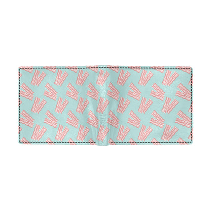 Bacon Pattern Print Design 04 Men's ID Card Wallet