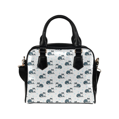 Alaskan Malamute Pattern Print Design 03 Shoulder Handbag