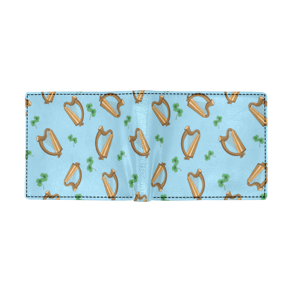 Harp Pattern Print Design 01 Men's ID Card Wallet