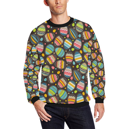 Easter Eggs Pattern Print Design RB03 Men Long Sleeve Sweatshirt