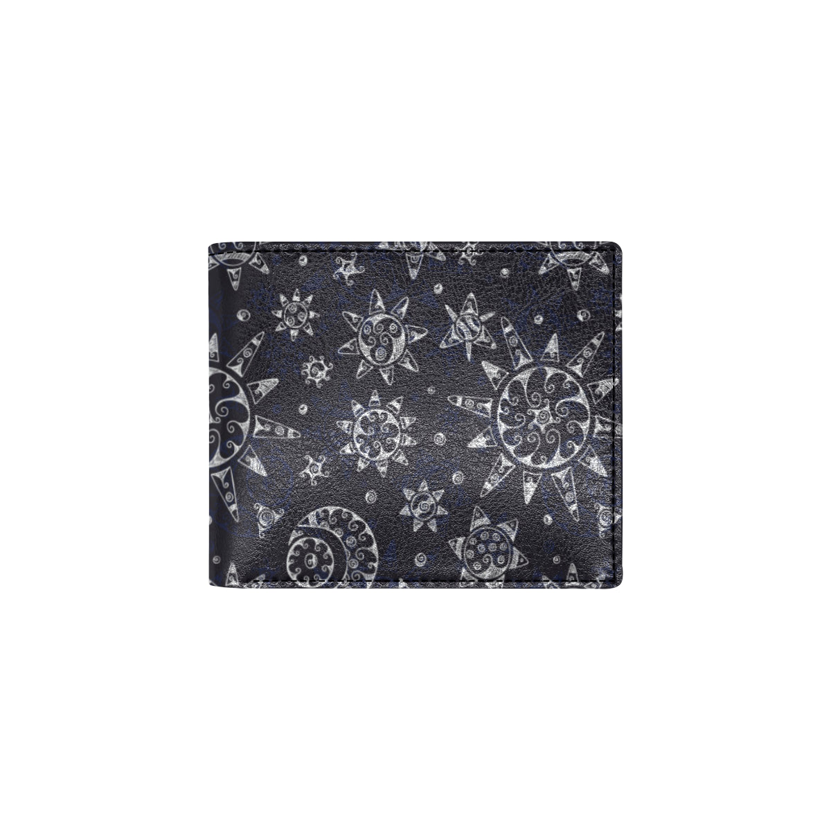 Sun Moon Pattern Men's ID Card Wallet