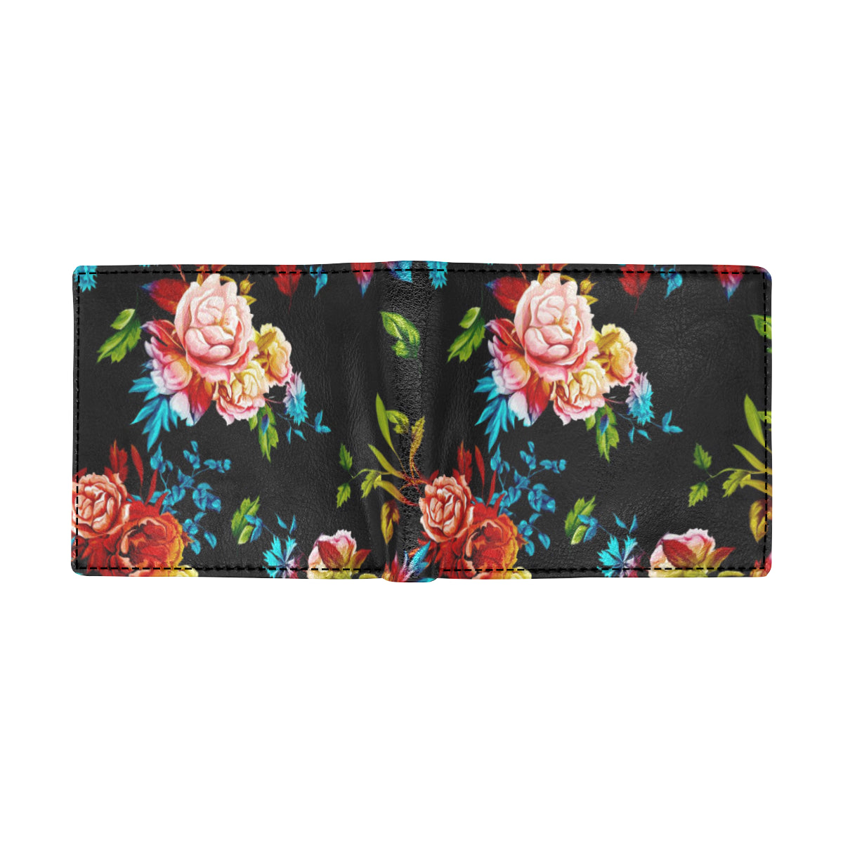 Peony Pattern Print Design PE07 Men's ID Card Wallet
