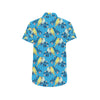 Lovebird Pattern Print Design 03 Men's Short Sleeve Button Up Shirt