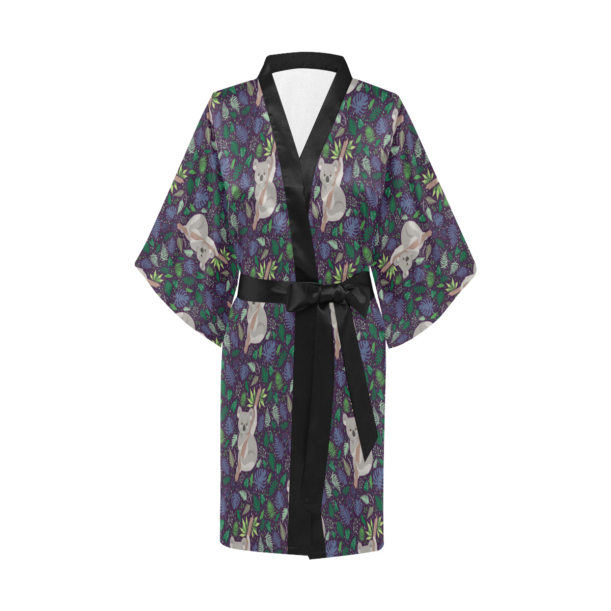 Koala Pattern Print Design 06 Women's Short Kimono