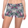 Peony Pattern Print Design PE01 Yoga Shorts