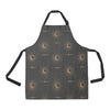 Moon Boho Pattern Print Design 02 Apron with Pocket