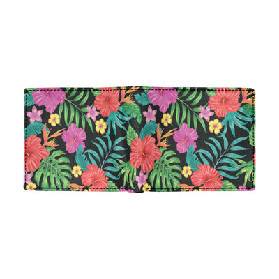 Hibiscus Red Hawaiian Flower Men's ID Card Wallet