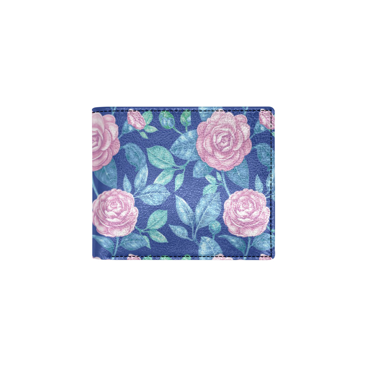 Camellia Pattern Print Design CM05 Men's ID Card Wallet