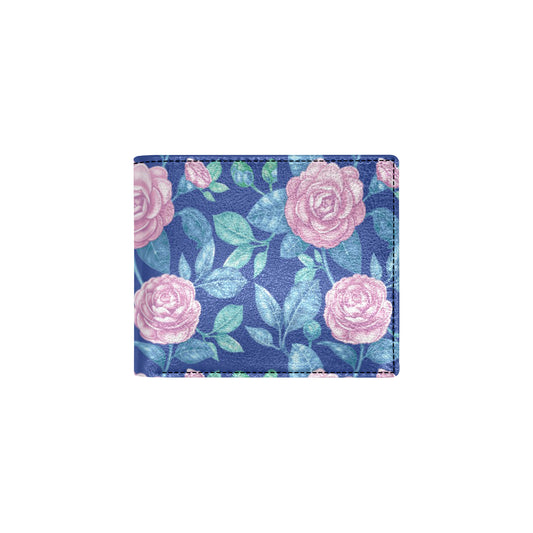 Camellia Pattern Print Design CM05 Men's ID Card Wallet