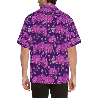 Orchid Pattern Print Design A03 Men's Hawaiian Shirt