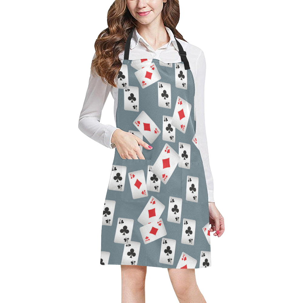 Poker Cards Pattern Print Design A05 Apron with Pocket