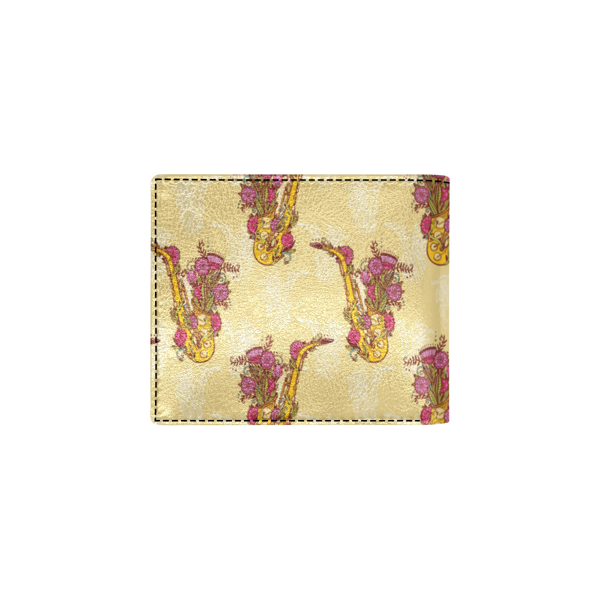 Saxophone Pattern Print Design 04 Men's ID Card Wallet