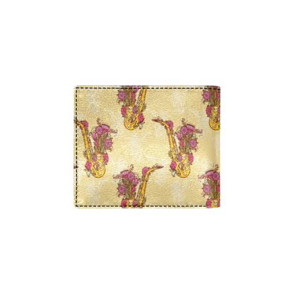 Saxophone Pattern Print Design 04 Men's ID Card Wallet