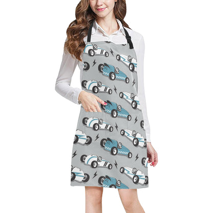 Racing Vintage Pattern Print Design A02 Apron with Pocket