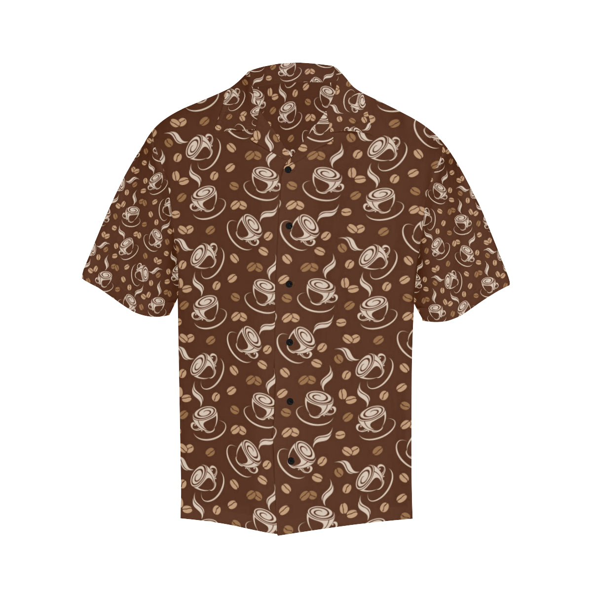 Coffee Pattern Print Design 03 Men's Hawaiian Shirt