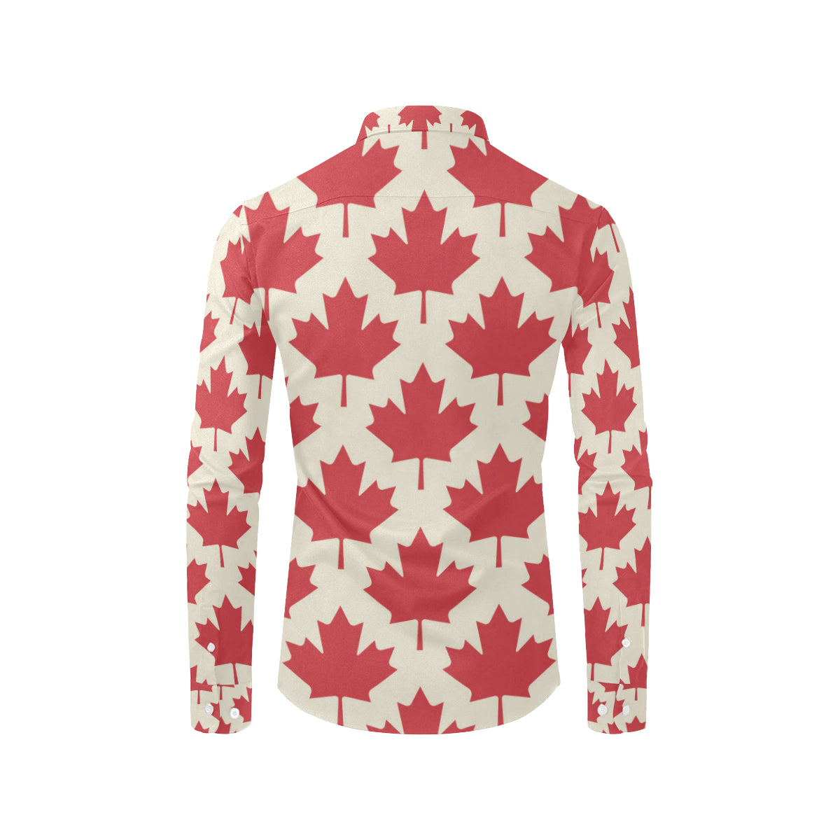 Maple Leaf Pattern Print Design 03 Men's Long Sleeve Shirt