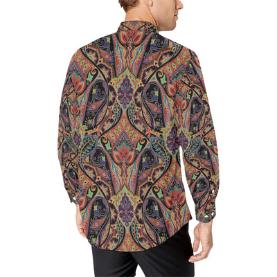 Bohemian Pattern Print Design 06 Men's Long Sleeve Shirt