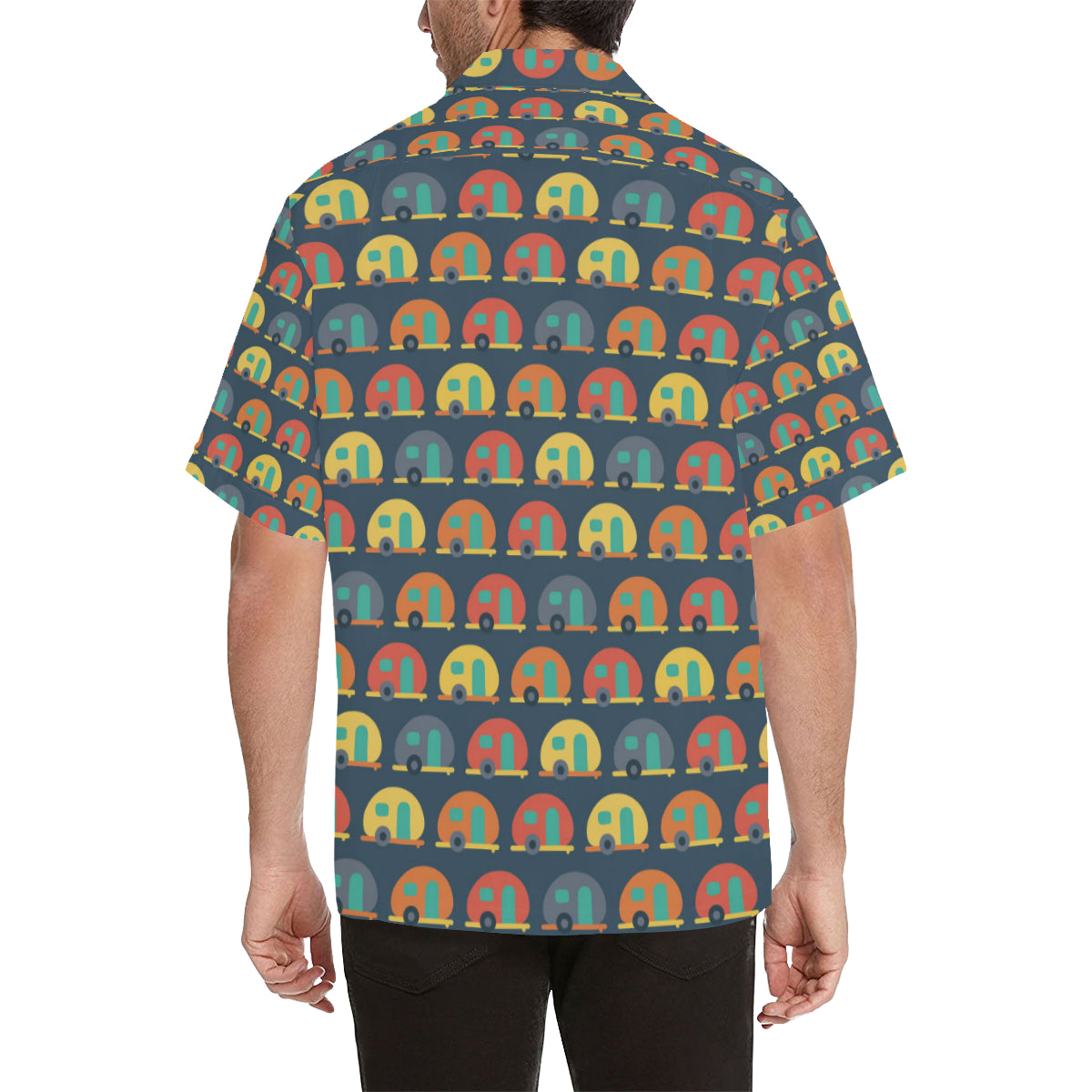 Camper Pattern Print Design 02 Men's Hawaiian Shirt
