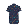 Anchor Pattern Print Design 05 Men's Short Sleeve Button Up Shirt