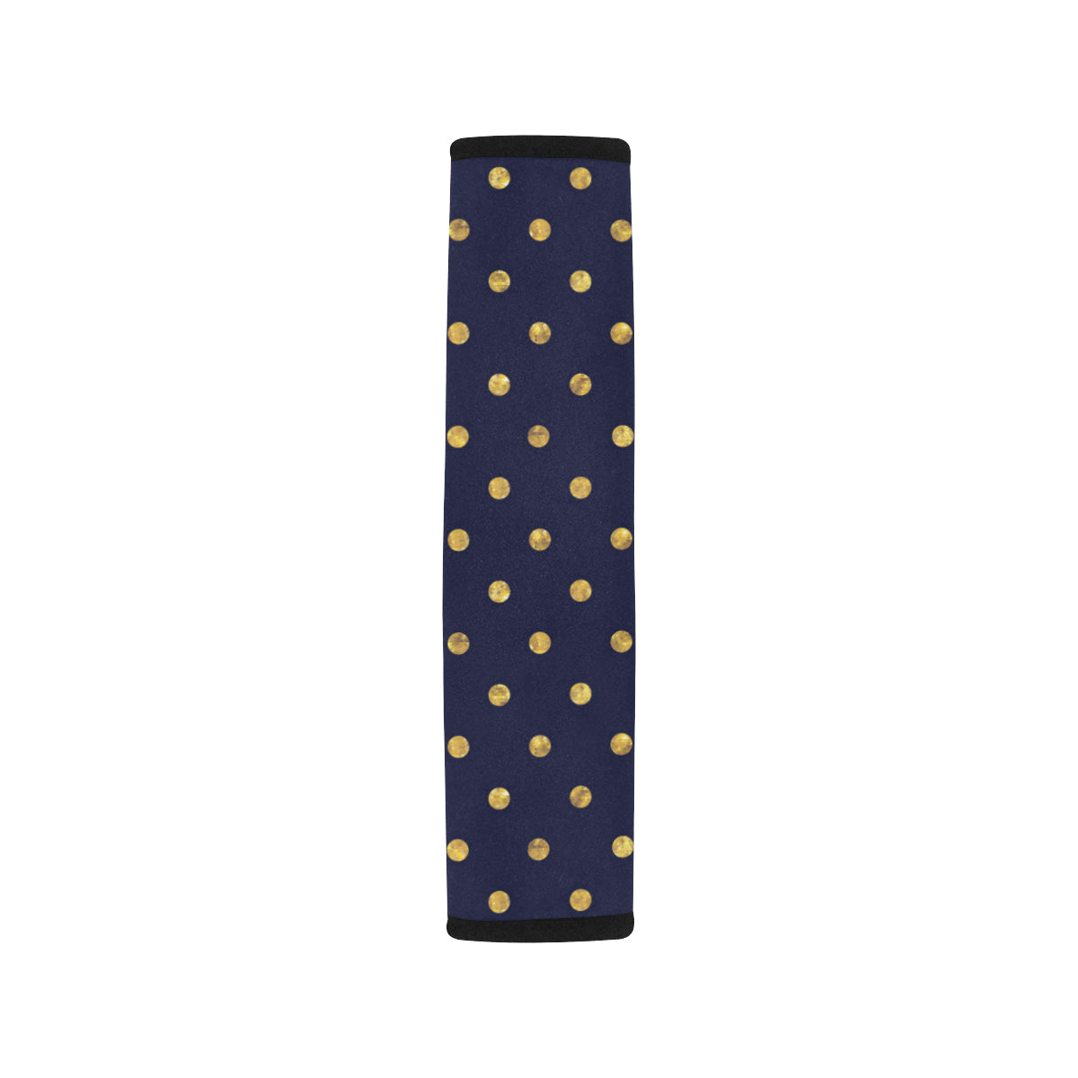 Polka Dot Gold Blue Pattern Print Design 02 Car Seat Belt Cover