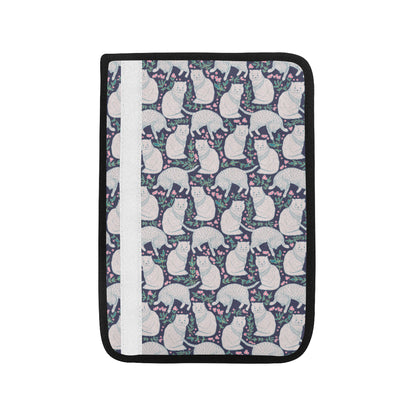 Cat Pattern Print Design 06 Car Seat Belt Cover