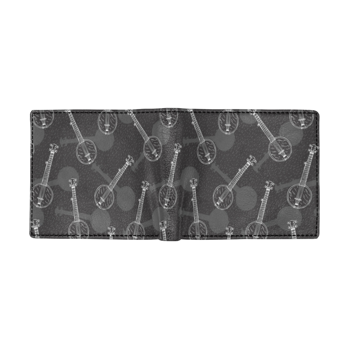 Banjo Pattern Print Design 03 Men's ID Card Wallet