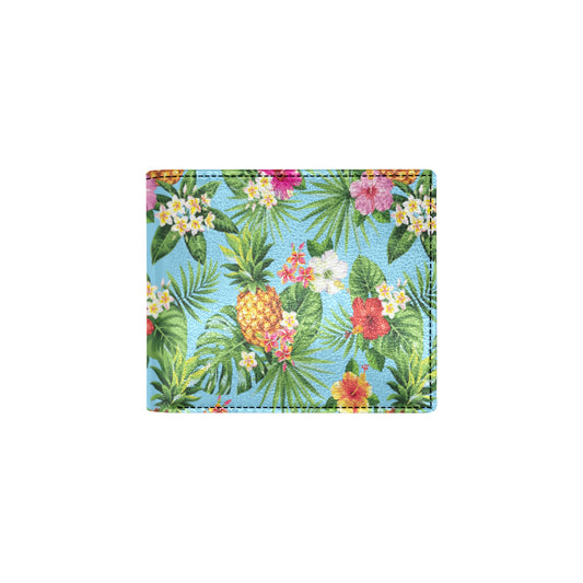 Pineapple Hawaiian flower Tropical Men's ID Card Wallet