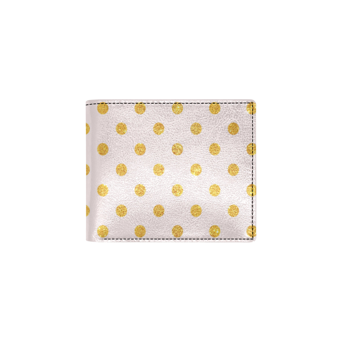 Polka Dot Gold Pink Pattern Print Design 01 Men's ID Card Wallet