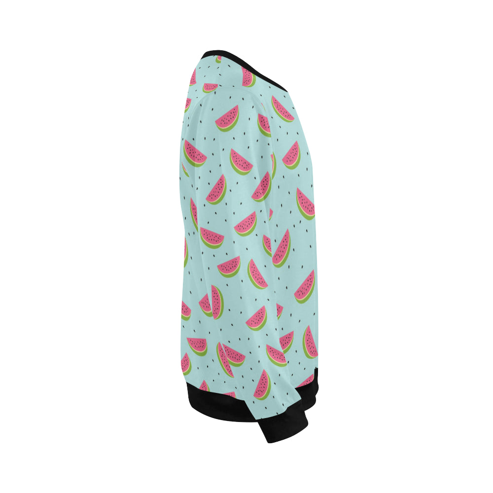Watermelon Pattern Print Design WM06 Men Long Sleeve Sweatshirt