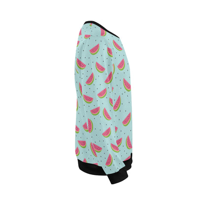 Watermelon Pattern Print Design WM06 Men Long Sleeve Sweatshirt