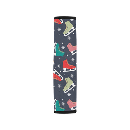 Ice Skate Pattern Print Design 04 Car Seat Belt Cover