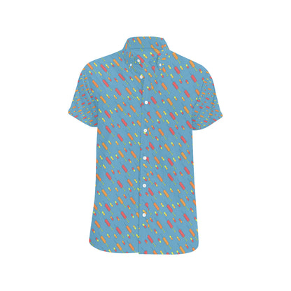 Phlebotomist Medical Pattern Men's Short Sleeve Button Up Shirt