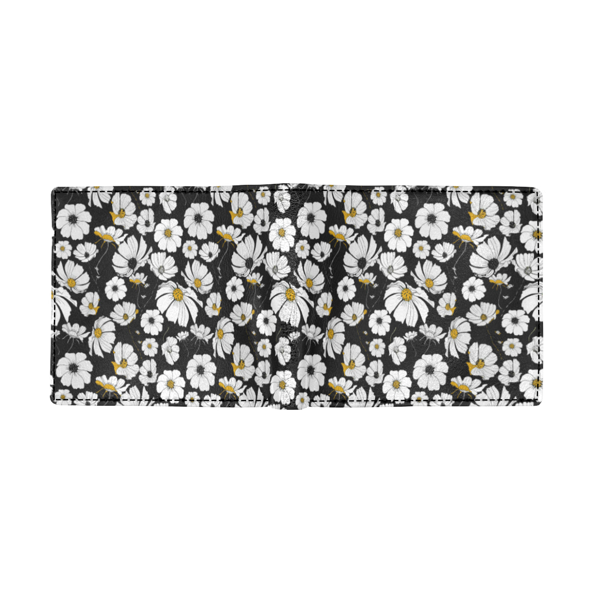 Daisy Pattern Print Design 02 Men's ID Card Wallet