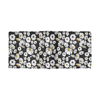 Daisy Pattern Print Design 02 Men's ID Card Wallet