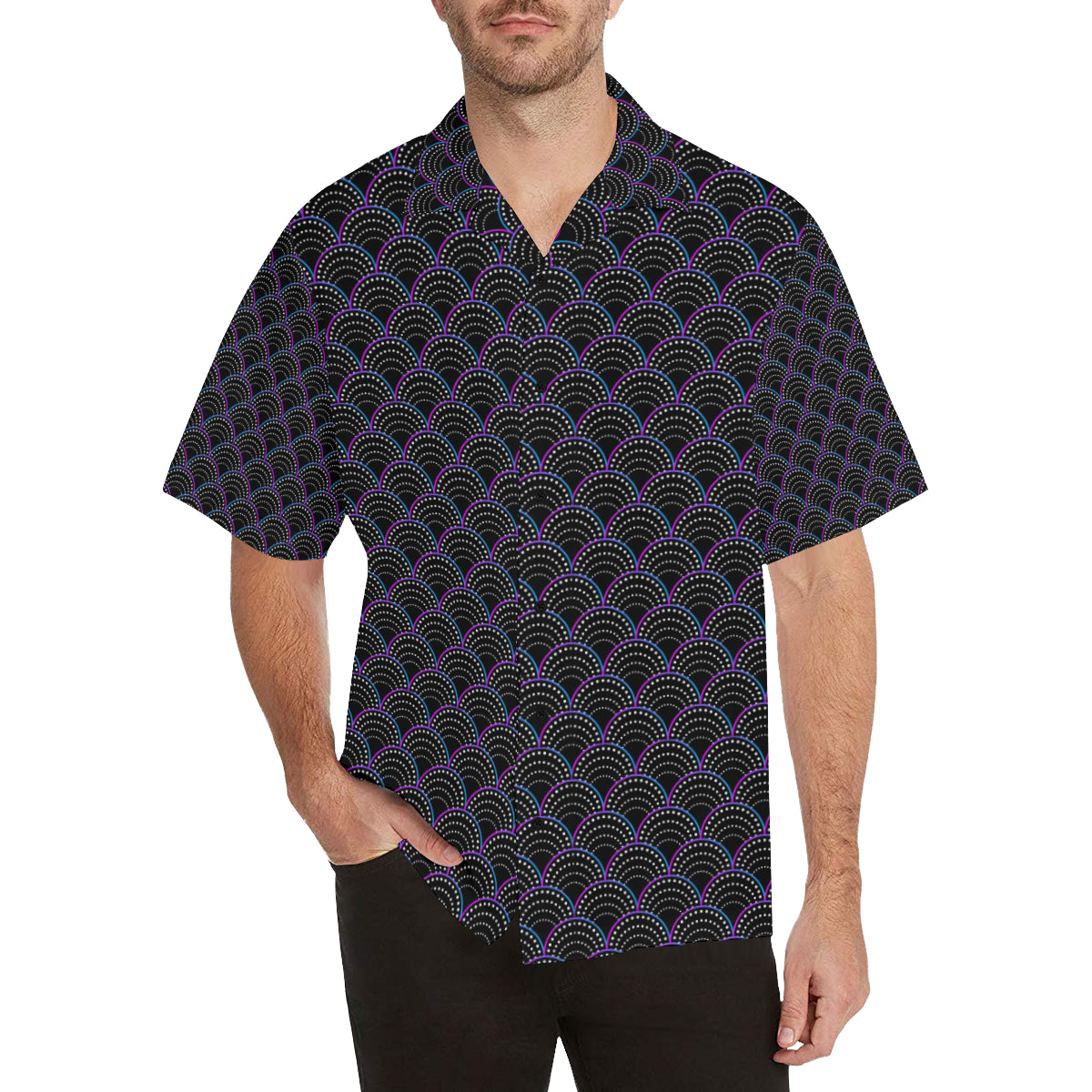 Mermaid Pattern Print Design 09 Men's Hawaiian Shirt