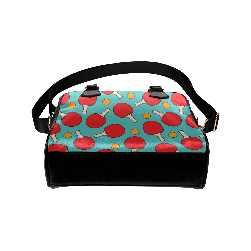 Ping Pong Pattern Print Design A01 Shoulder Handbag