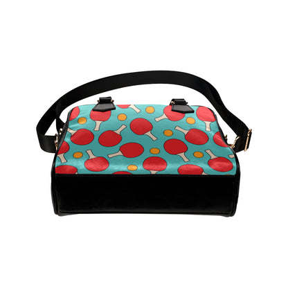 Ping Pong Pattern Print Design A01 Shoulder Handbag