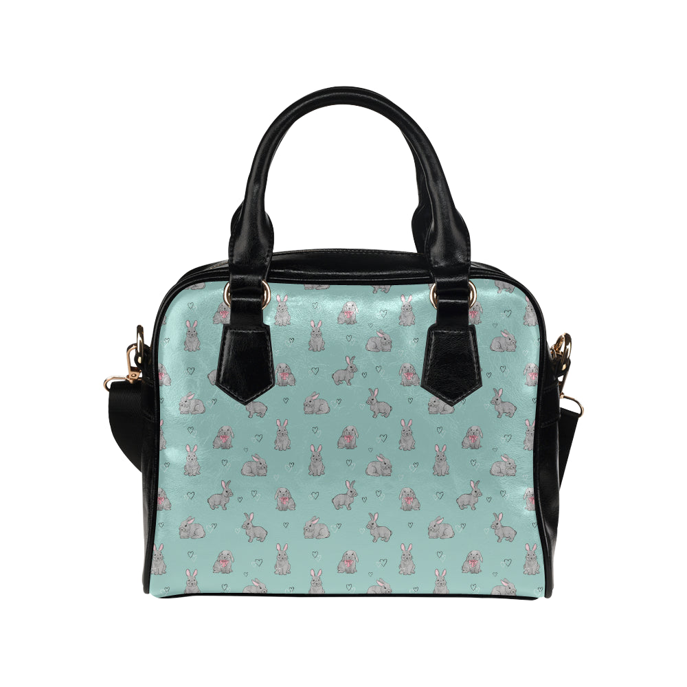 Bunny Pattern Print Design 02 Shoulder Handbag