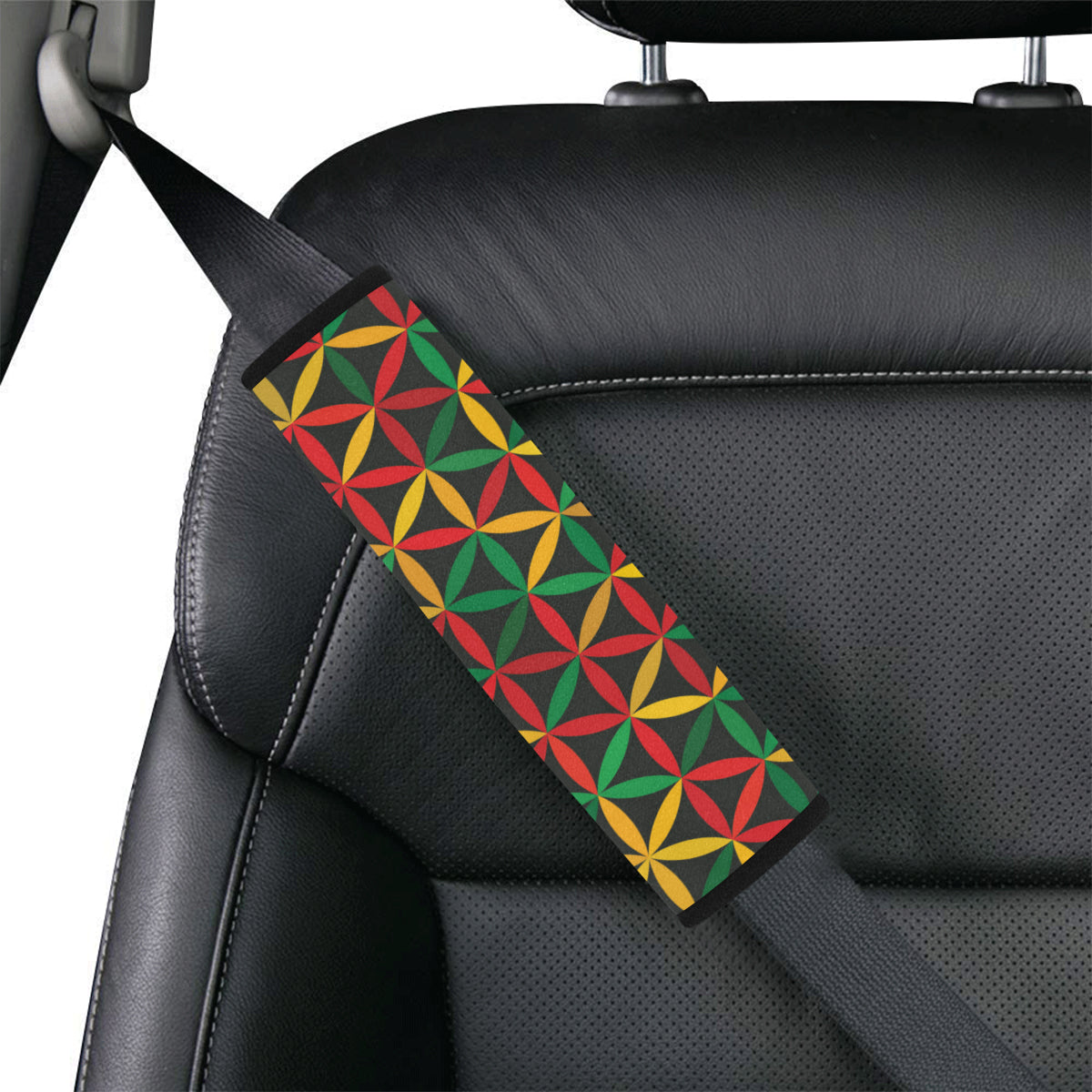 Rasta Pattern Print Design A04 Car Seat Belt Cover