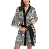 Hummingbird Pattern Print Design 02 Women's Short Kimono