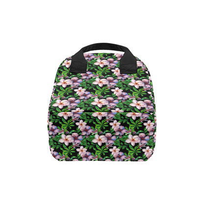 Plumeria Pattern Print Design PM01 Insulated Lunch Bag