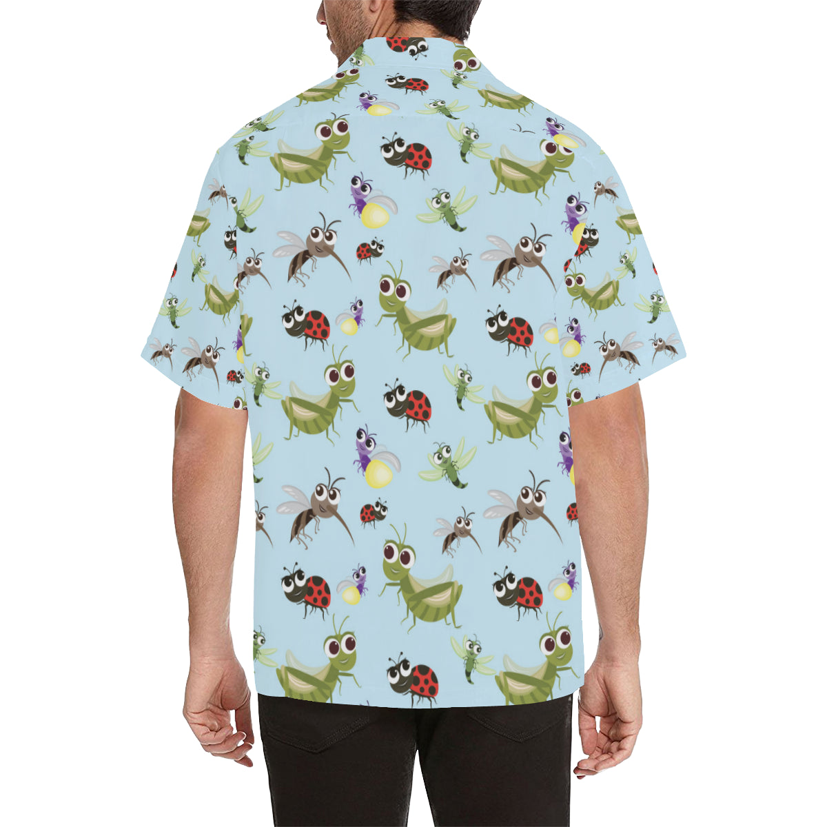 Ladybug Pattern Print Design 01 Men's Hawaiian Shirt