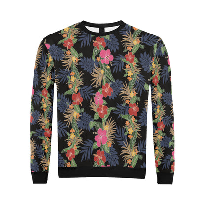 Hawaiian Themed Pattern Print Design H011 Men Long Sleeve Sweatshirt