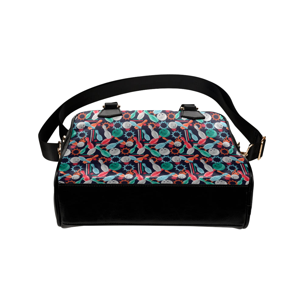 Bowling Pattern Print Design 08 Shoulder Handbag
