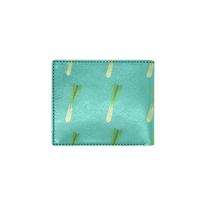 Leek Pattern Print Design 01 Men's ID Card Wallet