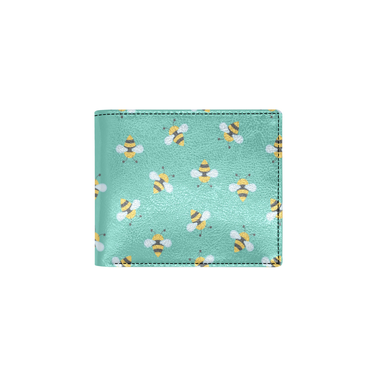 Bee Pattern Print Design 01 Men's ID Card Wallet