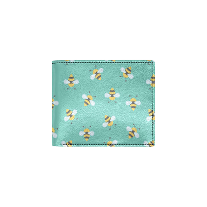 Bee Pattern Print Design 01 Men's ID Card Wallet