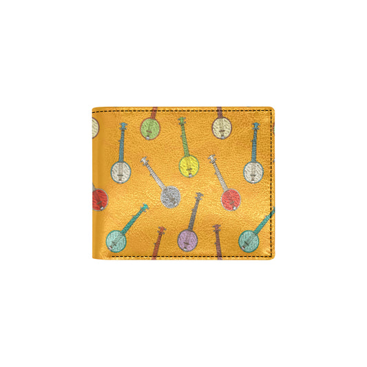 Banjo Pattern Print Design 02 Men's ID Card Wallet
